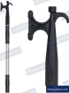 Telescopic boat hook Aluminum - White - Length 118-204cm Ø25-30mm (OCEMA004AL