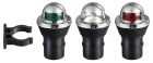 Navigation light - white - LR20 1.5v - Made of chrome ABS + black ABS - 360° (11.137.04