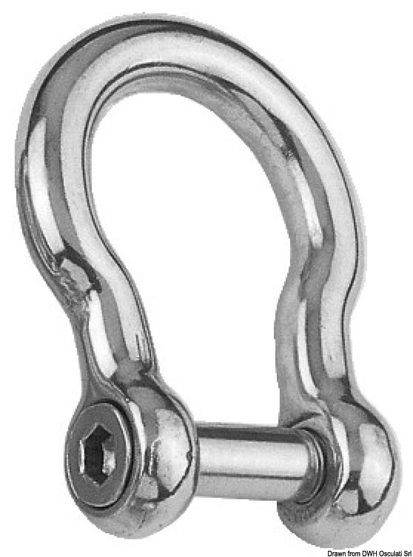 Bow shackle AISI 316 10 mm