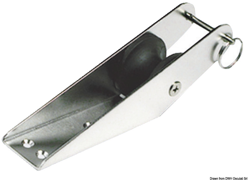 SS bow roller 232 x 51 mm