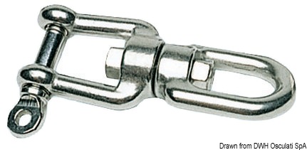 Eyelet/shackle swivel AISI 316 13 mm