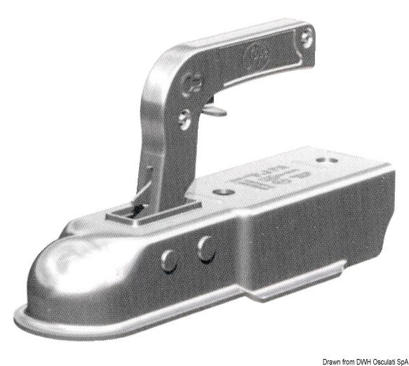 Square tow hook 60 mm max 750 kg
