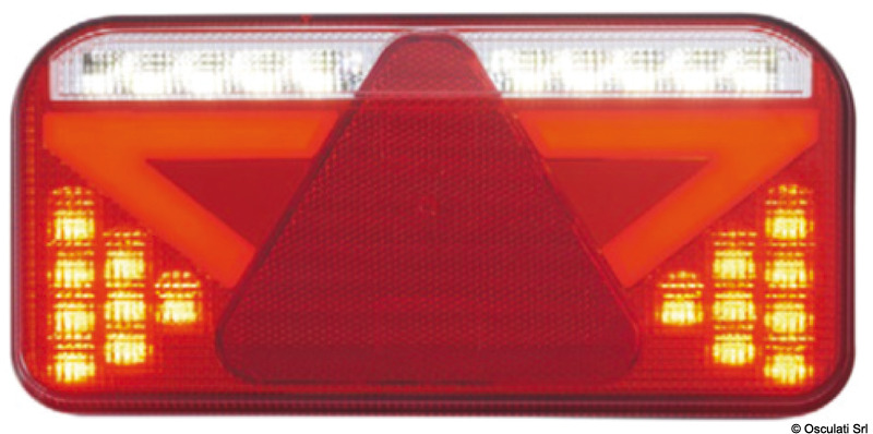 Right LED rear light w/triangular reflector 6 function