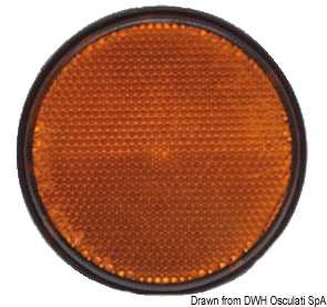 Adhesive orange catadioptric light 60 mm