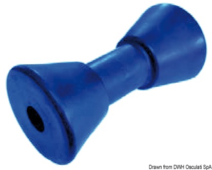 Central roller, blue 190 mm Ø hole 21 mm
