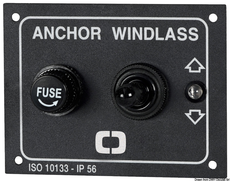 Control panel for winch 80 x 60 mm