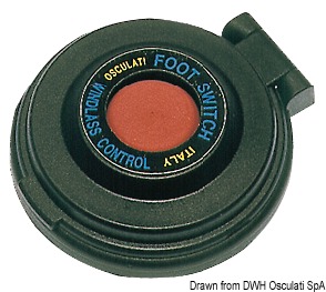 Foot-switch for windlass, red/black