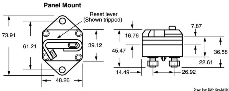 Built-in thermal switch 150 A
