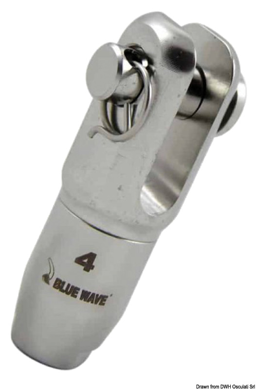 Fork terminal for textile rig Ø 6 mm