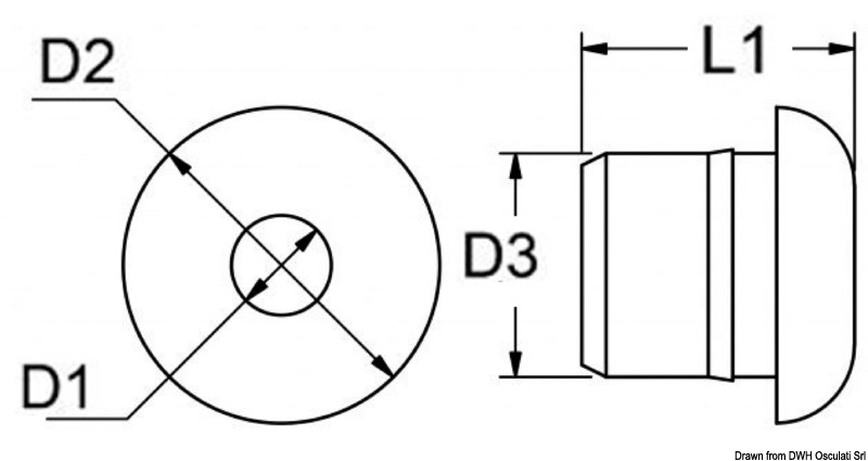 Nylon sleeve for Ø 10-mm bores