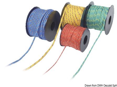 Reel of polypropylene braid, yellow 4 mm x 12 m