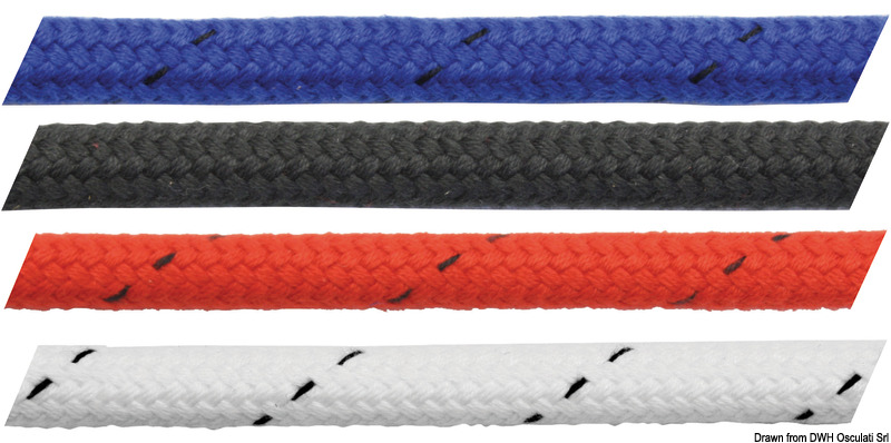 Marlow Mattbreid polyester rope, blue 6 mm