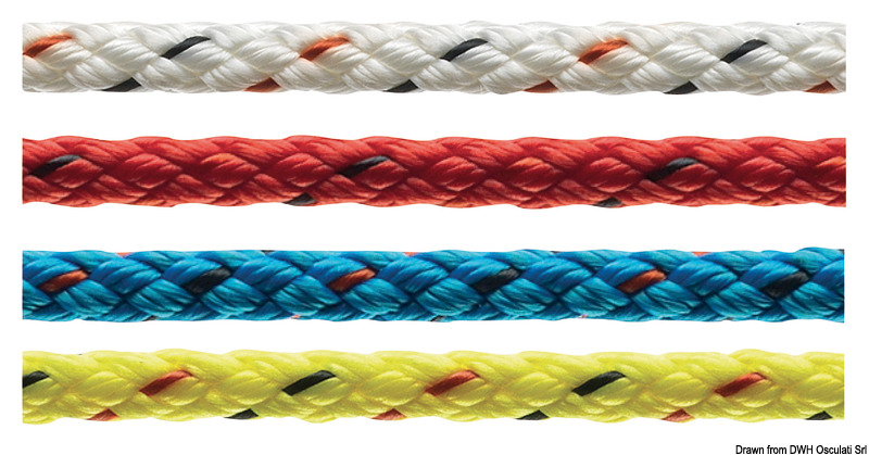 Marlow pre-stretched line, white 8 mm