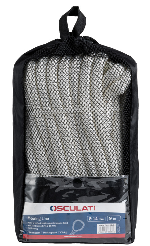 Mooring line with eye black 20 mm x 12 m