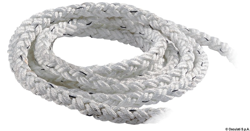 Square Line braid white 24 mm