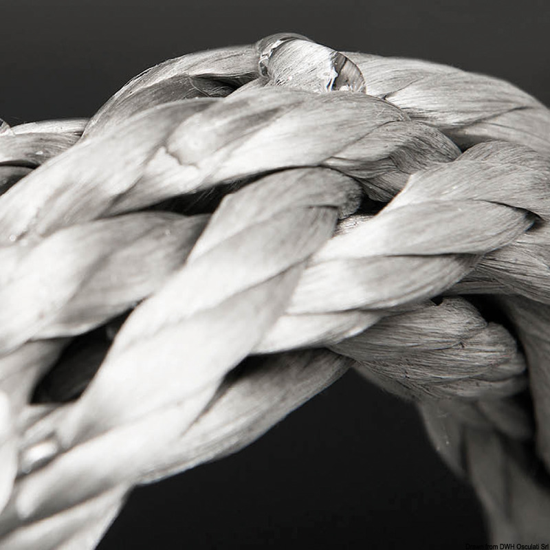 Uncovered Oblix braid grey 6 mm