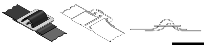 3-slit AISI 304 buckle 40 mm