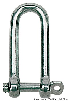 Long shackle AISI 316 12 mm