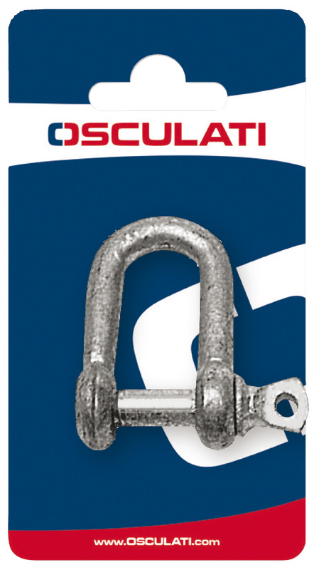 Galvanized steel D-shackle 8 mm (retail 1 pc.)