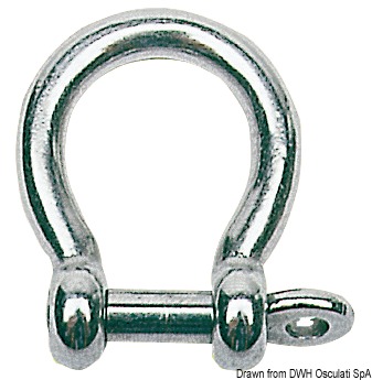 Bow shackle AISI 316 22 mm