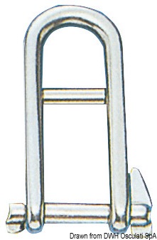 Shackle w. locking pin and stop bar AISI 316 5 mm