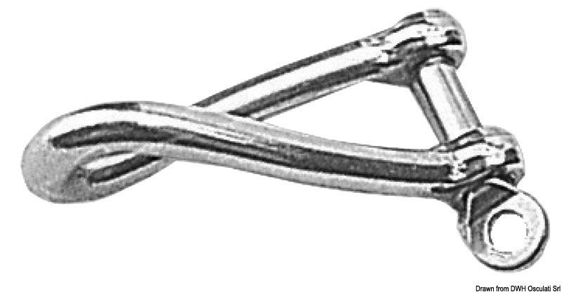 Twisted shackle made of investment cast SS 10 mm