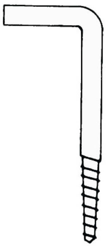 SS square screw hooks 32 x 3 mm Blister packaging 10 pcs.