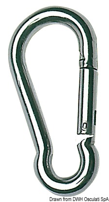 Carabiner hook AISI 316 11 mm