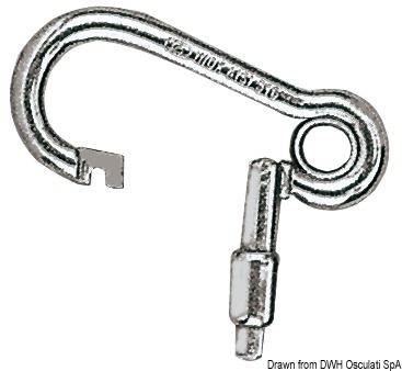 SS carabiner hook w/outer opening 60 mm