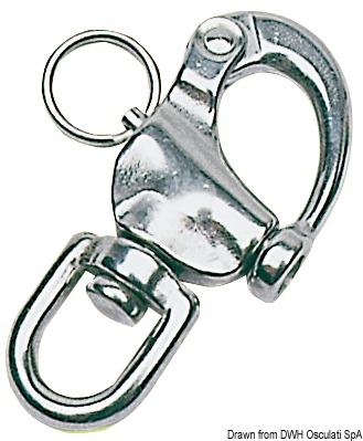 Snap-shackle spinnaker swiv.eye AISI 316 128 mm