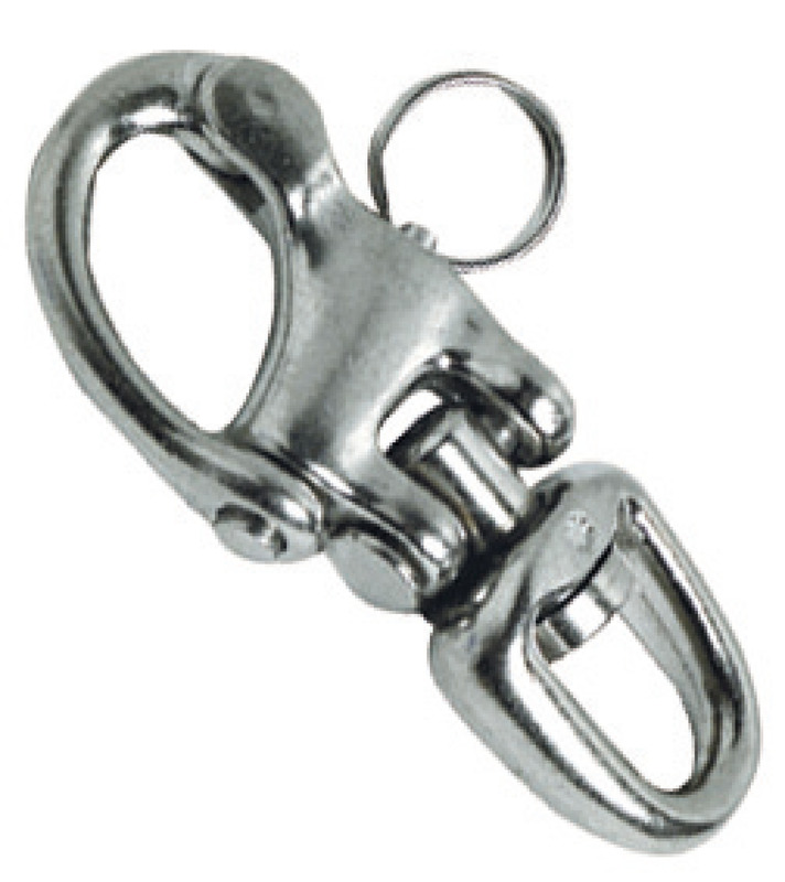 Double-joint snap-shackle for spi AISI 316 105 mm
