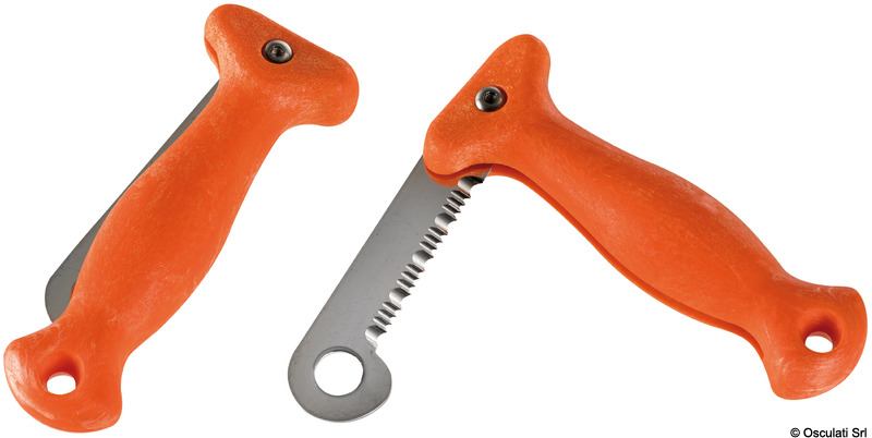 Folding knife for life rafts