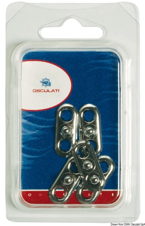 LOXX push button base plate (set 5 pieces) - chrome brass