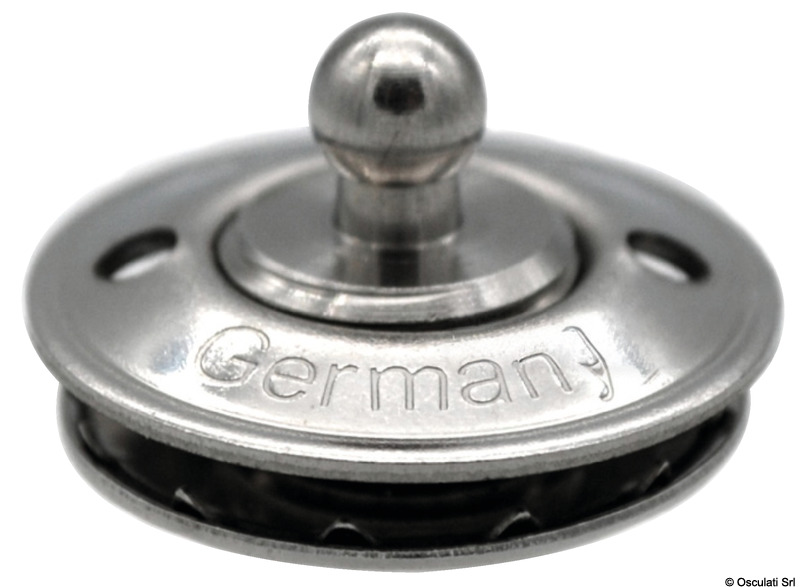 Loxx SS male snap fastener w/knurled ring