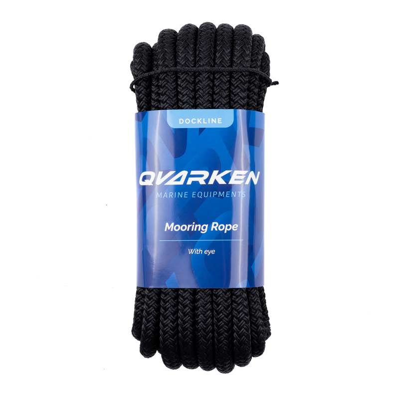 Qvarken Mooring Rope Dockline with eye 10mm 6m black