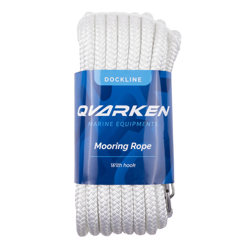 Qvarken Mooring Rope Dockline with hook 10mm 3m white