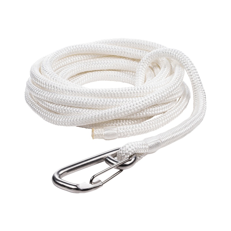 Qvarken Mooring Rope Dockline with hook 10mm 3m white