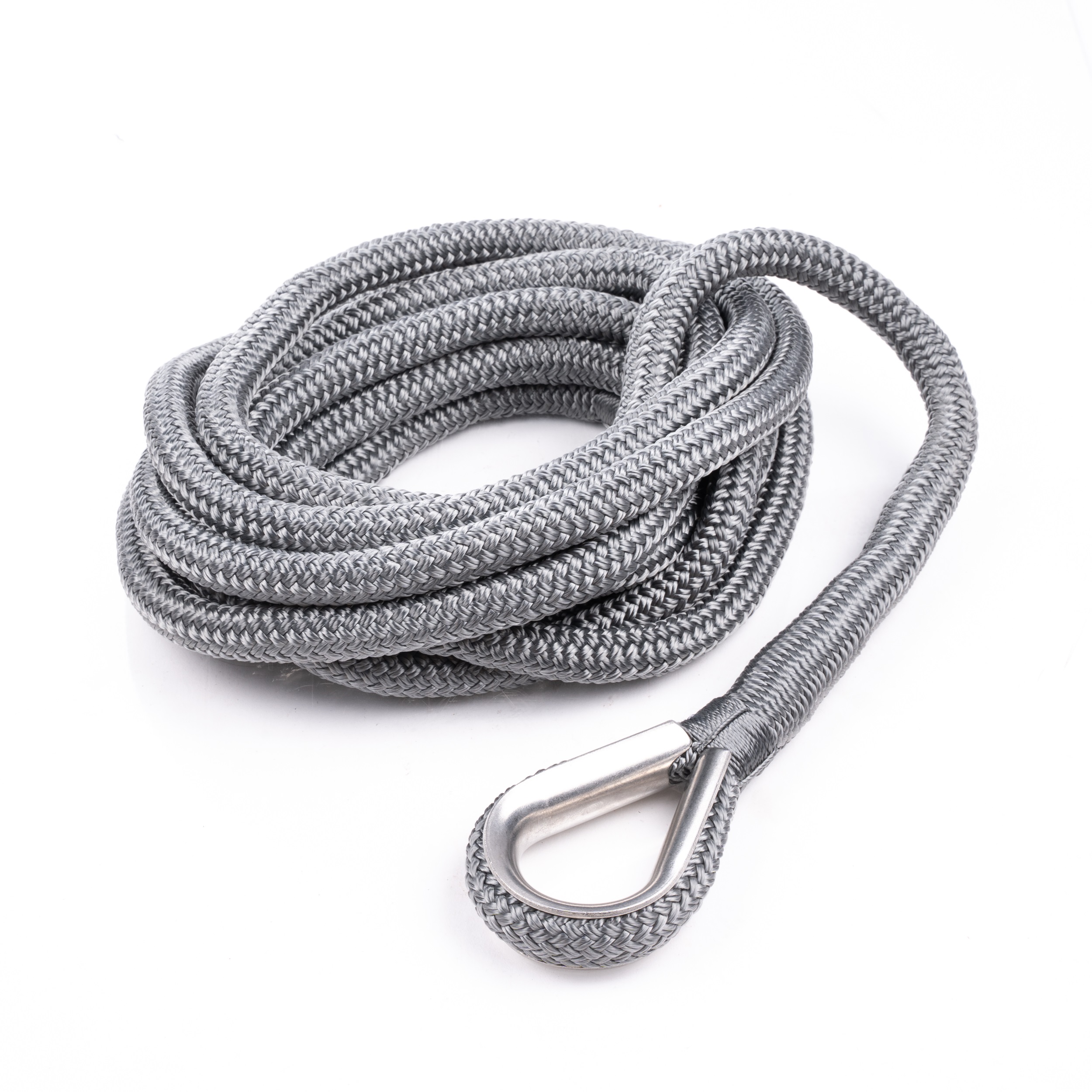 Qvarken Mooring Rope Dockline with thimble 12mm 3m grey
