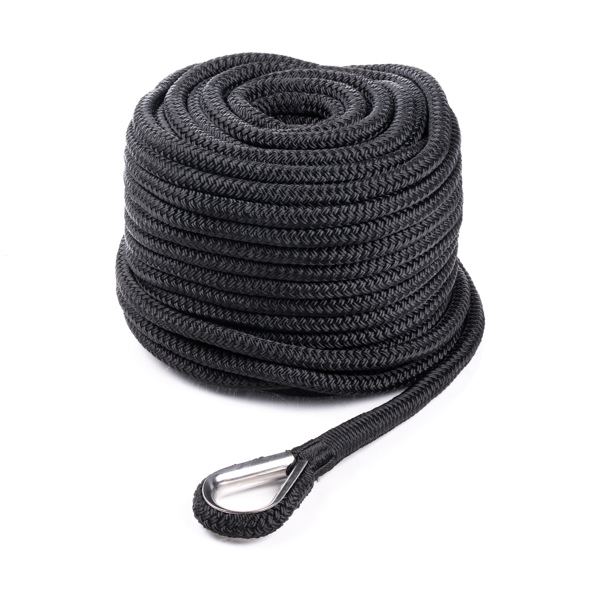 Qvarken Anchor Rope Dockline with thimble 18mm 50m black