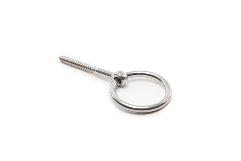 Ring Eye Bolt with wood thread AISI316 10x100mm