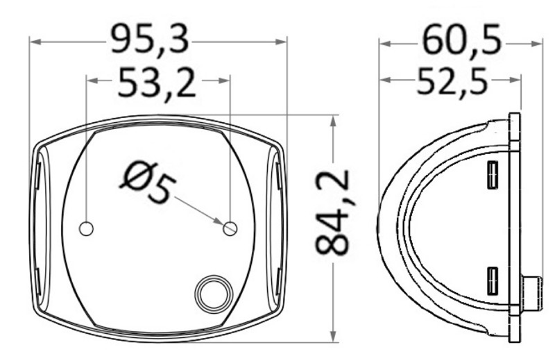 Sphera II navigation light inox body 135°