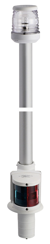 Recess white pole 100 cm360° red/green light