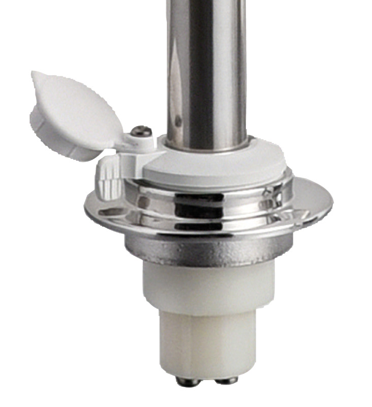 Recess-fit removable led white pole