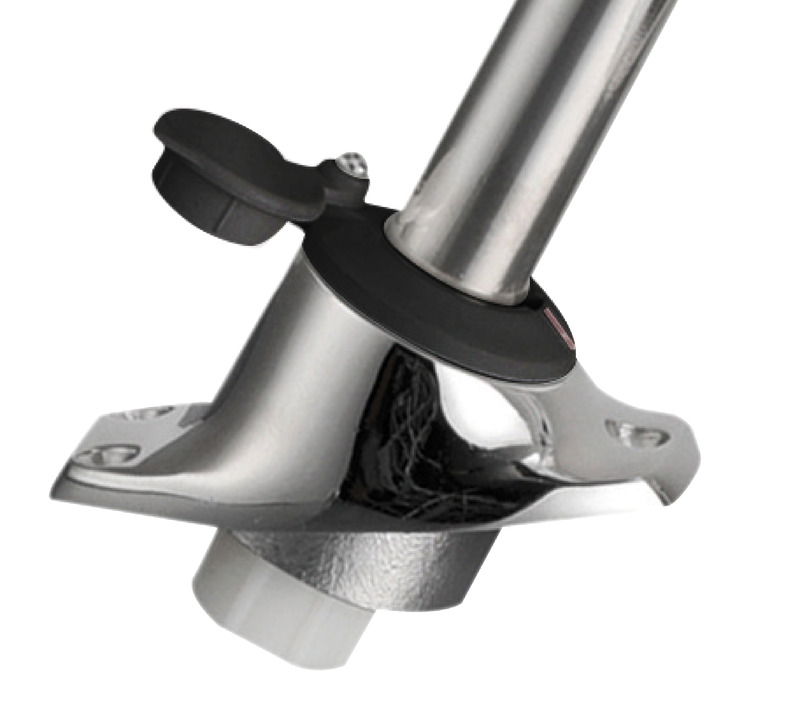 Pull-out sloped black 360° led pole