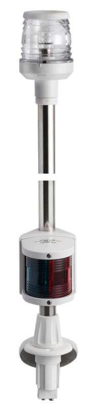 Recess white combined lightpole 100 cm