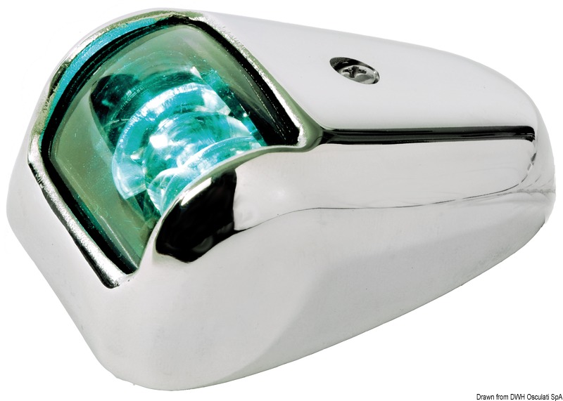 Orions AISI 316/112.5° green navigation light