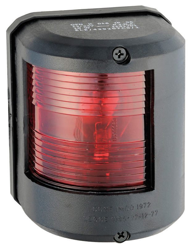 Utility 78 black 12 V/red left navigation light