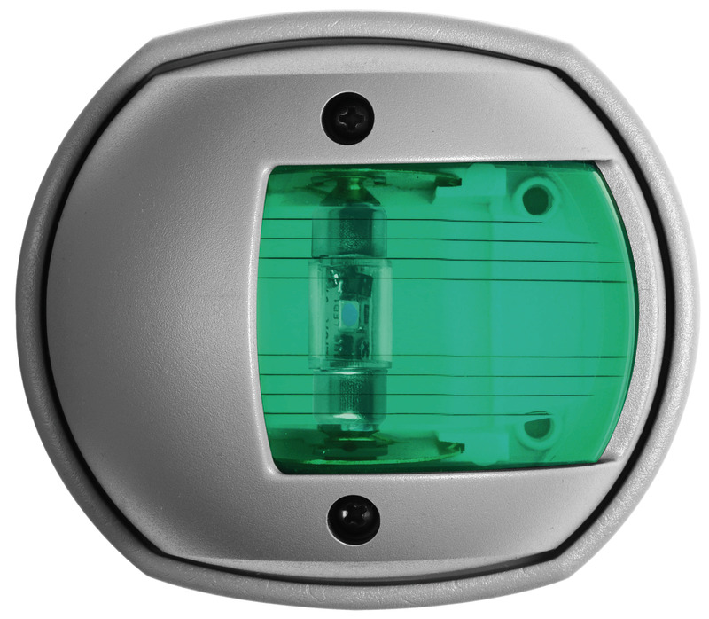 Compact LED navigation light, right RAL 7042