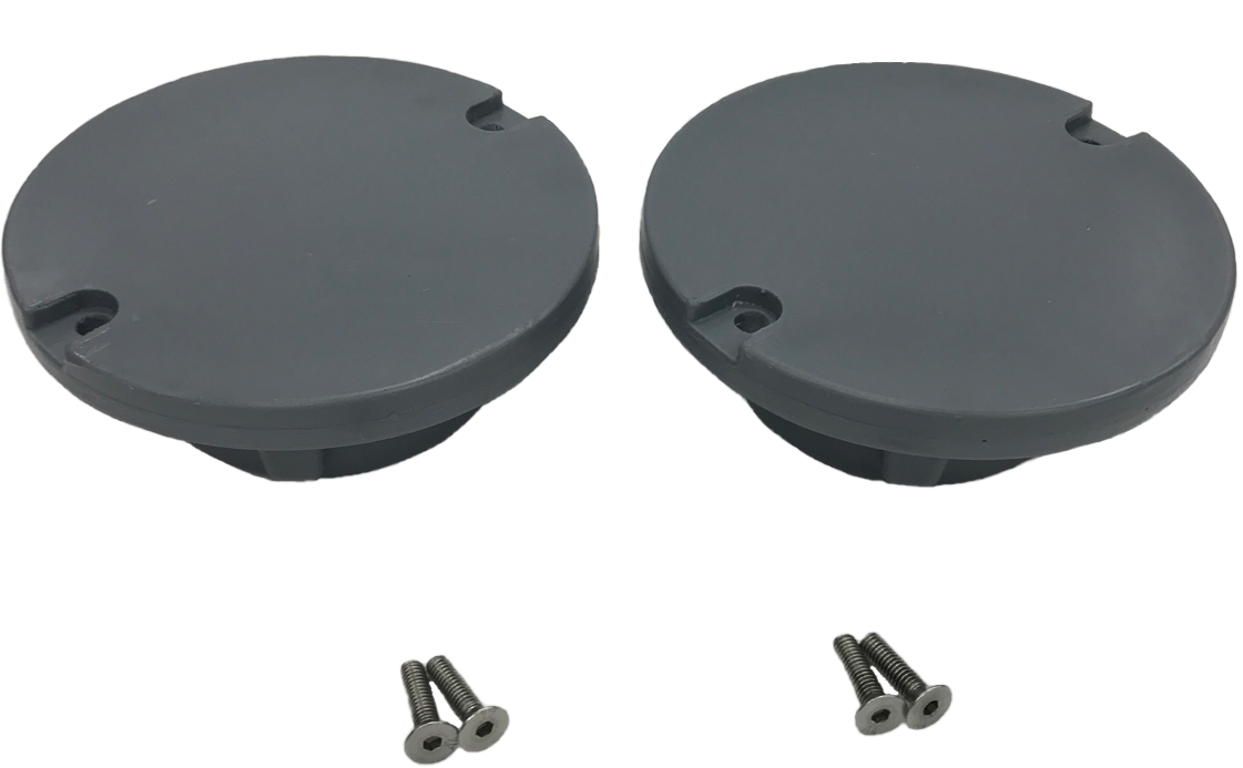 JetPort bolt in caps, grey (2pcs)