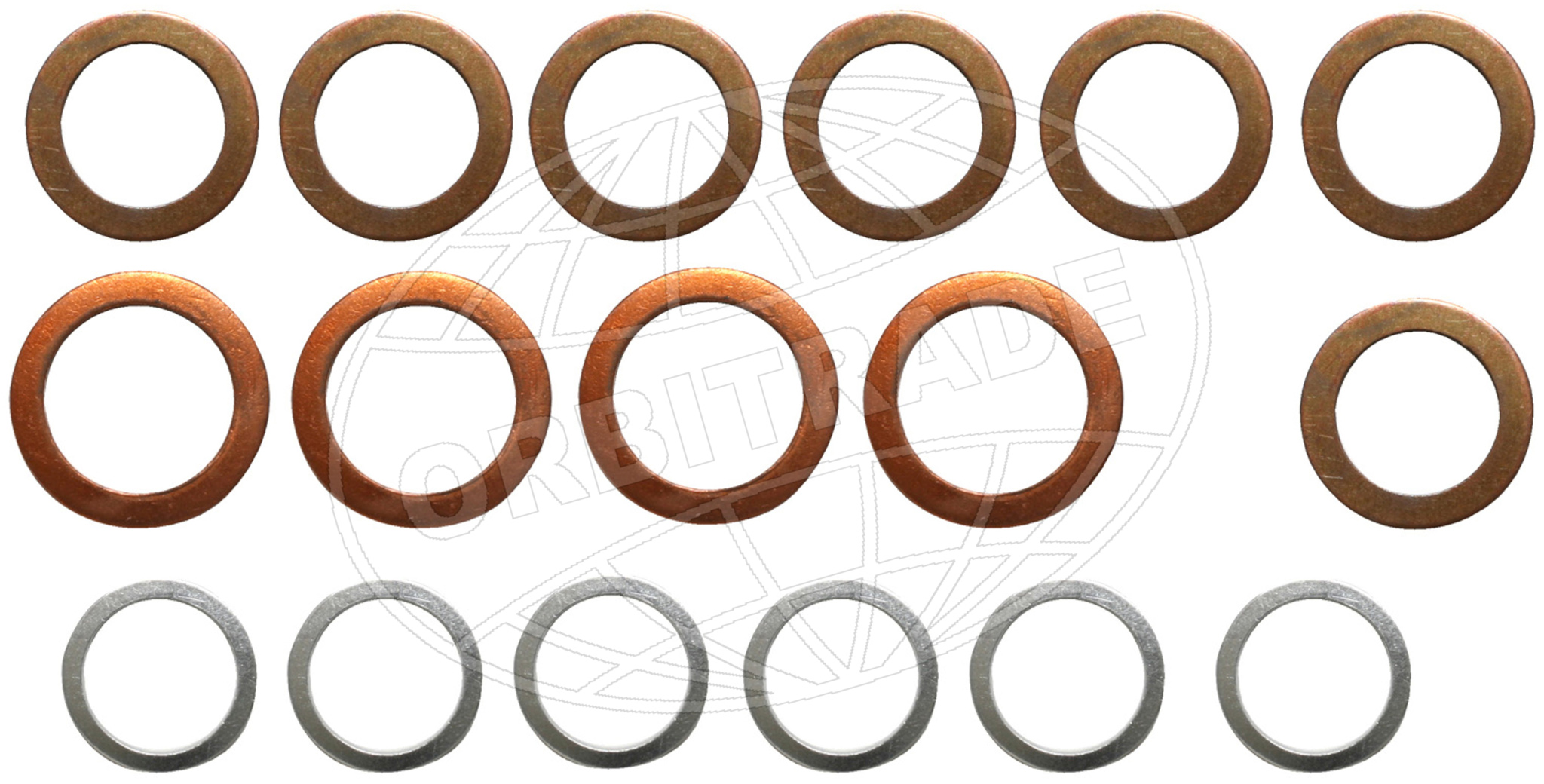 Orbitrade sealing washer kit Volvo Penta AQD21A MD21A